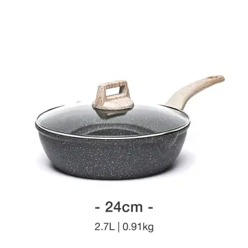 Stone Coating Casserole Saucepot With Lid, 9.5 Inch, CAROTE