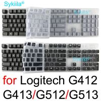 แผ่นครอบแป้นพิมพ์สำหรับ Logitech G412 SE G413 G513 G512คาร์บอนเชิงกลสำหรับ Logi ซิลิโคนป้องกันผิวฟิล์มใสสีดำ