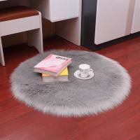 50cm Plain Fluffy Area Rugs Round Pad Carpet Hairy Fur Bedroom Carpet Mat Cover