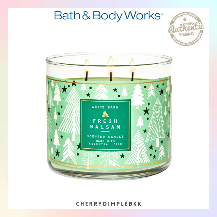 BATH AND BODY WORKS เทียนหอม "Fresh Balsam" 3wicks CANDLE ขนาดใหญ่ 3