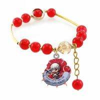 Red beads Elastic Bracelets Acrylic Tokyo Ghou Anime pendant Cartoon women bracelet Jewelry gift TG98