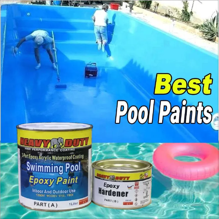 ( 5 LITER ) SWIMMING POOL EPOXY PAINT /Heavy Duty • 2Part Epoxy