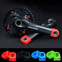 2023 NEW 2PCS Silicone Bicycle Crank Cover Carbon Fiber Fixed Gear Pedal Crank Case Cycling Protector Cap MTB Mountain Bike Accessories