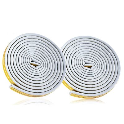 4 Rolls 10 M Draft Excluder for Doors and Windows,Draught Excluder Tape Rubber Seal Foam Tape Car Stickers Sealing Grey