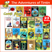 (In Stock) พร้อมส่ง  The Adventures of Tintin English Version The of 1-23 Comic Story 23 Volumes หนังสือภาษาอังกฤษ by GreatEnglishBooks