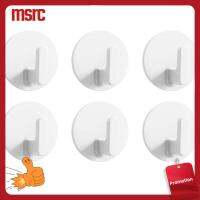 MSRC 6pcs สีขาวขาว ตะขอระเบียงขนาดเล็ก เอบีเอสเอบีเอส 1.41.4นิ้วค่ะ บ้าน Non-Trace Stick pothook Sinewy ตะขอติดด้วยตนเองอย่างง่าย อุปกรณ์สำหรับห้องครัว