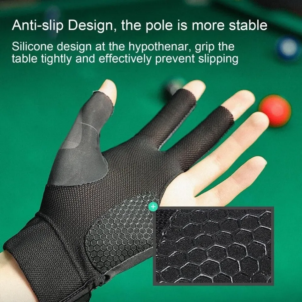 1pcs Spandex Snooker Billiard Left Hand Three Fingers Snooker Billiard  Glove Elasticity Billiard Training Gloves Accessories