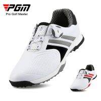 PGM Golf Shoes Mens Waterproof Sports Shoes Spikes Anti-skid Sport Sneaker Knobs Buckle Stripe Golf Shoes XZ101