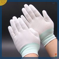 [rBIL] ถุงมือป้องกันไฟฟ้าสถิตย์ ESD Electronic working gloves PU นิ้ว PC antiskid for Garden