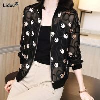 【CC】 Womens Outerwear V-Neck Floral Printing Clothing Protection