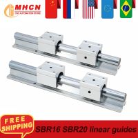 【HOT】♤❒ warehouse guides 2 pcs SBR16 SBR20 support rail 4 SBR16UU SBR20UU blocks carriage slides for cnc router