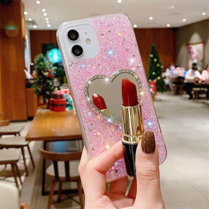 ด้วยเคสโทรศัพท์กระจก-oppo-reno10-pro-10pro-5g-reno-10-5g-เคสนิ่มแฟชั่นแวววาวเงางาม-opporeno10-5g