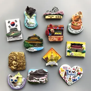 City Travel World Countries Tourist Souvenirs Fridge Magnets Handmade Resin  Crafts Cute Magnetic Stickers
