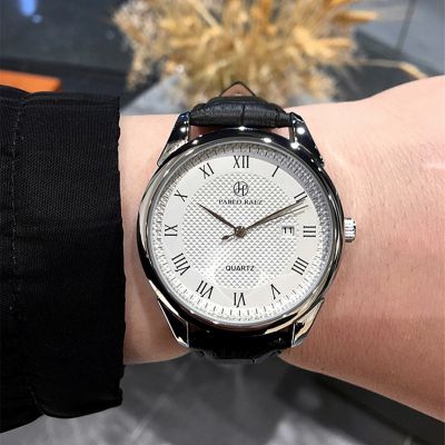 PABLO RAEZ Leather Fashion Watch Man Calendar Luxury Casual Design Quartz Date Montre Reloje De Marca Business Simple Wristwatch