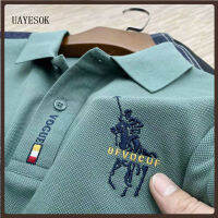 UAYESOK-Men Clothing Embroidery Polo Shirt Summer Men Polo Shirts Men Tops Man Polo Lapel Collar Short Sleeve T shirt