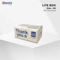 Lite Box กล่องไปรษณีย์ ขนาด 00 (9.7x14x6 ซม.) แพ็ค 20 ใบ กล่องพัสดุ กล่องฝาชน Doozy Pack ถูกที่สุด!