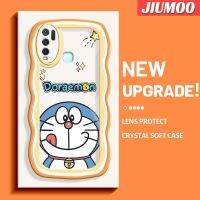 JIUMOO เคสสำหรับ VIVO Y30เคส Y50 Y30i ลายการ์ตูนโดราเอม่อนดีไซน์ใหม่สร้างสรรค์เคสโปร่งใสลายกล้องถ่ายรูปซิลิกาเจลฝาครอบป้องกันขอบลอนเคสมือถือกันกระแทกแบบใสนิ่ม