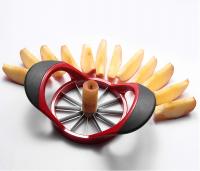 12-Blade Apple Slicer Corer Cutter，Ultra Sharp Stainless Steel Blades &amp; Ergonomic plastic Handle，3 in 1 Apple Slicer Potato Slicer Cutter for Fren