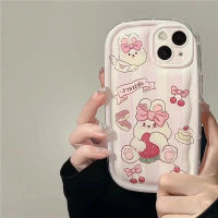 เคสโทรศัพท์มือถือ ซิลิโคนนิ่ม ใส กันกระแทก ลายกระต่ายน่ารัก สําหรับ IPhone 14 13 12 11 Pro Max XS X XR 8+ 7 Plus