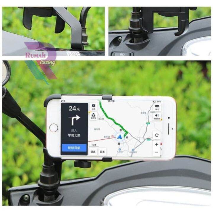 RC Holder Hp Motor Full Besi aluminium Holder Spion Motor Universal Lazada Indonesia