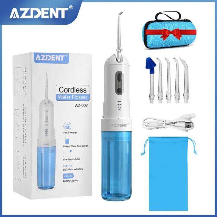 AZDENT AZ-007 Oral Irrigator USB Recharge Cordless Water Teeth Flosser ...