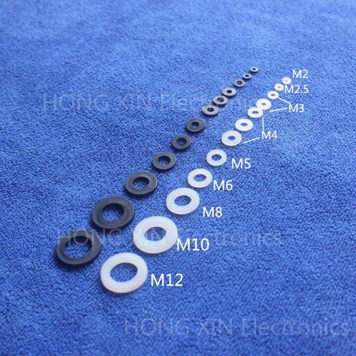 m2-m2-5-m3-m4-m5-m6-m8-m10-m12-black-plastic-nylon-washer-plated-flat-spacer-seals-washer-gasket-ring-o-ring-gasket-washers-1pcs