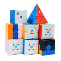 GAN Monster Go Series MG3 3X3X3 356มก. ลูกบาศก์มายากล356มก. แม่เหล็กแม่เหล็กสามสีฟ้าสีชมพูความเร็วในการชนของเล่นแบบก้อน