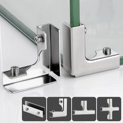 Hardware Corner buckle Stainless steel T-cross Glass Clip Angle Corner Code Fixing Clip Corner Guard