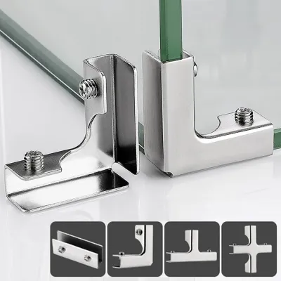 L-type Corner buckle Stainless steel T-cross Fixing Clip Angle Corner Code Glass Clip Corner Guard