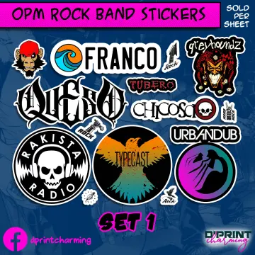 100 pcs Rock Band Logo Stickers, stickers rock and roll, music band logo, rock and roll decor