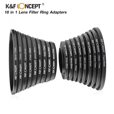 K&amp;F 18 IN 1 LENS FILTER RING ADAPTERS KIT K&amp;F SKU0629 แหวนแปลงหน้าเลนส์เพื่อใส่ฟิลเตอร์