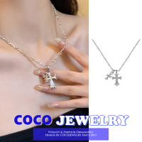 COCOJEWELRY Hot Girl Collarbone Chain Street Double Cross สร้อยคอผู้หญิงจี้แฟชั่นคุณภาพสูงอุปกรณ์เสริม