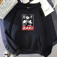 Anime Funny Baki Hanma Unisex Streetwear Hoodie Sweatshirt Men Winter Warm Hoody Harajuku Long Sleeve Hooded Sweatshirt Japanese Size XS-4XL