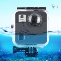 iFixedShop PULUZ เคสกันน้ำใต้น้ำสำหรับกล้อง GoPro Fusion,เคสกล้องกันน้ำลึก45ม. พร้อมตัวยึดและสกรู