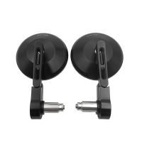 ✐✧ Universal Motorcycle Bar End Mirrors Round Cafe Racer Motorcycle Rear View Mirror For Husqvarna Svartpilen Triumph Bonneville