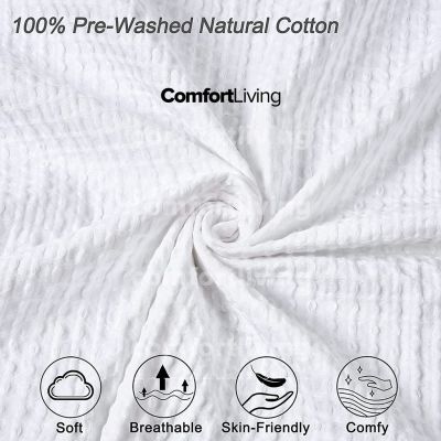 WAFFLE Cotton Blanket Single sized (1kg) Selimut Comfortable cozy thermal cotton blanket hostpital selimut soft comfy