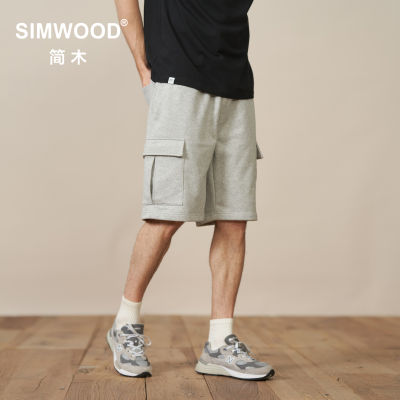 SIMWOOD กางเกงคาร์โก้ขาสั้นขนาดใหญ่สำหรับ2022ฤดูร้อนกางเกงเลกฮิปฮอป410กรัมผ้าเฮฟวี่เวท SL220297