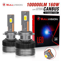 LM 160W H7 LED CANbus ไฟหน้ารถหลอดไฟ H4 HB3 9005 HB4 9006 9012 LED 6000K 5570 CSP โคมไฟอัตโนมัติสำหรับ VW Ford BMW