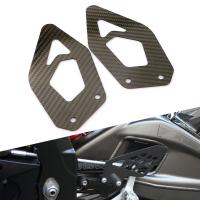 For BMW S1000RR HP4 2009-2018 Footrest Rearset Carbon Fiber Adjustable Rear Foot Wing Foot Rest Pegs Mount Heel Guard Plates Wall Stickers Decals