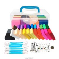 hot！【DT】 24Colors Polymer Molding Clay Set Oven Baking with Sculpting Tools Accessory Crafts Kid Educational Wholesales