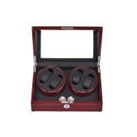 TPA กล่องนาฬิกา ตู้เก็บนาฬิกา ออโตเมติก Automatic Watch Winder กล่องนาฬิกาหมุน 4+0 ออโตเมติก 4 เรือน สีน้ำตาลลยายไม้/สีดำ (Brown/Black) (มีรับประกัน)