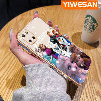 YIWESAN เคสสำหรับ Samsung Galaxy Note 10ไลท์เคส M60s ลายการ์ตูนเอลซ่าใหม่เคสมือถือซิลิโคนชุบหรูหราทันสมัยเคสป้องกันเลนส์กล้องฝาหลังเต็มตัวเคสนิ่ม