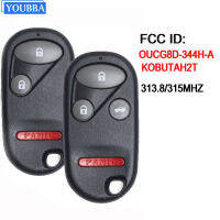 YOUBBA KOBUTAH2T รีโมทคอนลกุญแจรถ Fob 4ปุ่ม313.8315MHZ สำหรับ Honda CR-V Accord Acura TL G8D-344H-A