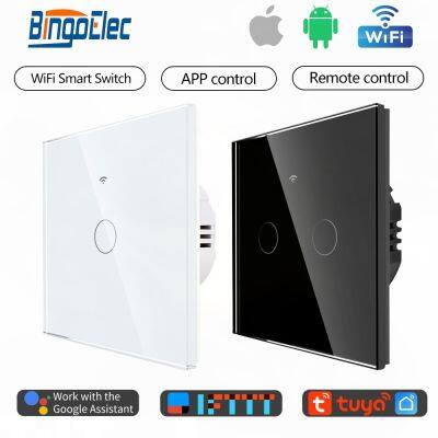 ✾❐✹ Tuya Wifi Smart Light Switch 1/2/3 Gang 2Way EU Glass Touch Panel Voice Control Wireless Wall Switches Remote with Alexa Google