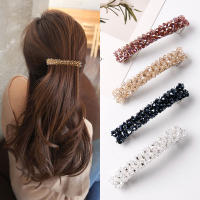 แฟชั่น5สีเกาหลีคริสตัลมุกคลิปผมผู้หญิงที่สง่างาม B Arrettes H Airpins Hairgrips H Eadwear อุปกรณ์ผม