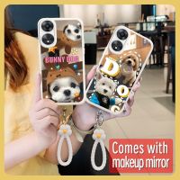 Soft case Anti drop airbag Phone Case For OPPO A58 5G/A58X/A78 5G/A1X 5G tulip Mirror surface Little Fresh Hangings