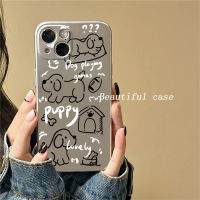 เคสโทรศัพท์ซิลิโคน TPU แบบนิ่ม ลายสุนัขน่ารัก กันกระแทก สําหรับ IPhone 14 11 13 12 Pro XS Max XR X 8 + 7 6S Plus Mini