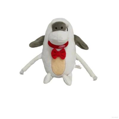 Masameer County Plush Dolls Gift For Kids Home Decor White Dog Red Bow Tie Stuffed Toys For Kids Cartoon Dolls