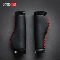 ThinkRIder Fiber leather Bicycle Handlebar Grips City Bike Scooter MTB Cover Handle Bar End Non-slip Aluminum Lock