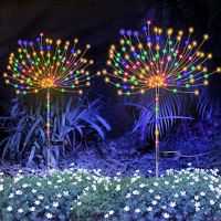 90/120/150 LED Solar Outdoor Lights Christmas Decoration 2023 Solar Firework Christmas Lights Navidad Natal New Year 39;s Garland